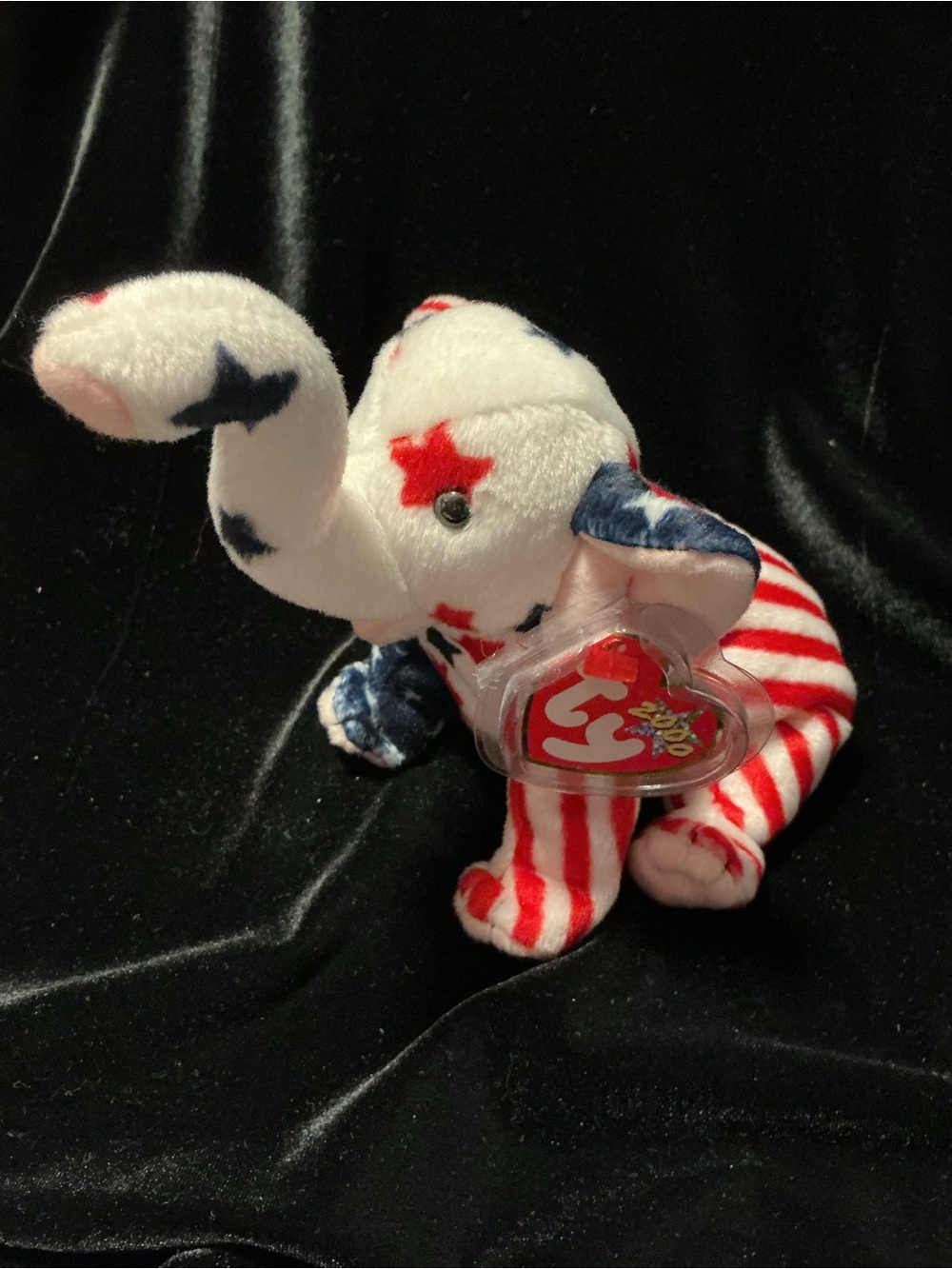 Ty Patriotic Elephant Plush - Red, White & Blue-Righty - Picture 1 of 4